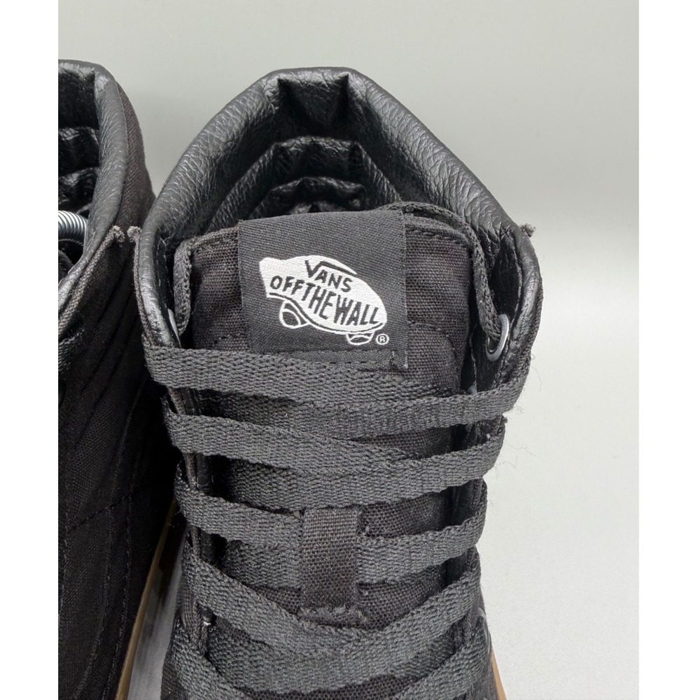 Vans Sk8-Hi Black Canvas Gum Sole High Top Sneakers Mens 10 721356 Skater - Picture 10 of 16